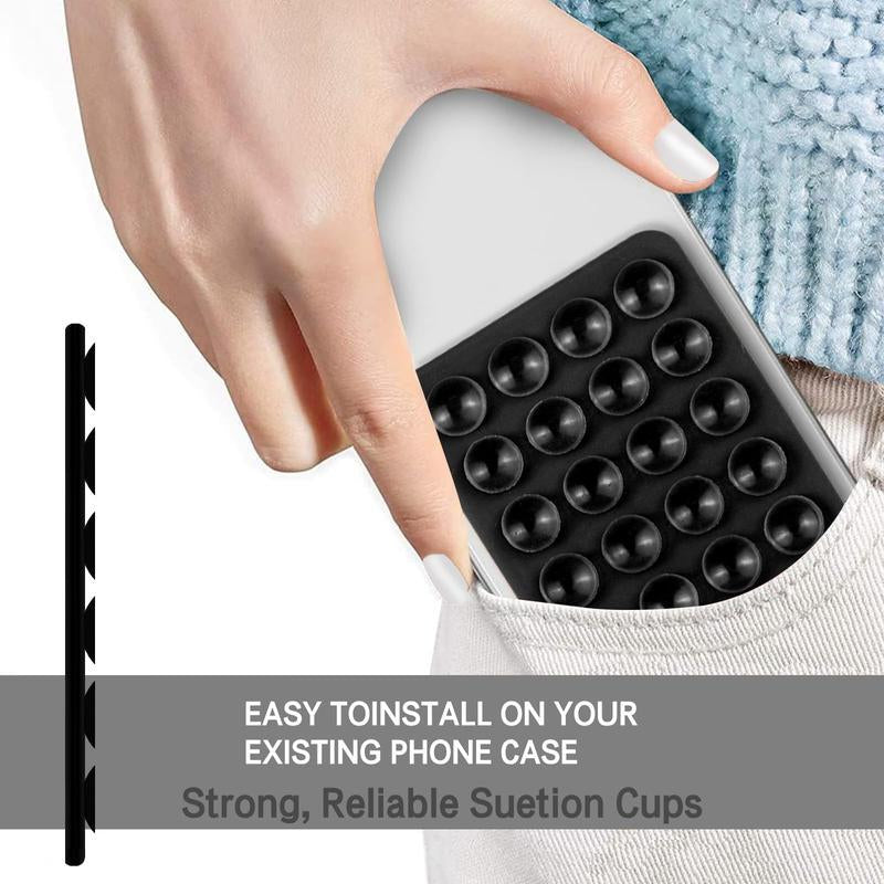 2PCS Silicone Suction Phone Case Mount,Non Slip Suction Cup Phone Mount,Hands-Free Phone Accessories Holder for Selfies and Videos,Silicon Adhesive Phone Stand Sticky for Cell Phone Cellphone Smartphone