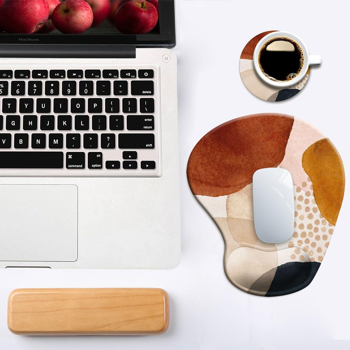 Stylish DOOKE Ergonomic Mouse Pad with Wrist Support & Coaster - Ultimate Comfort for Home Office & Study