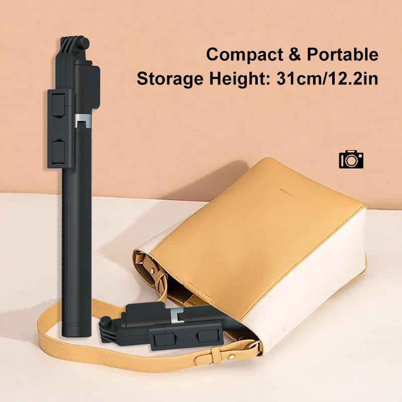 Multifunctional Selfie Stick, USB Rechargeable Retractable Phone Tripod with Dual Beauty Fill Lights, Selfie Stick with BT Remote Control for Live Streaming, Smartphone Cellphone Vlogging Kit