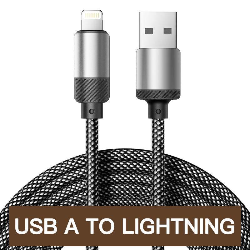 Fast Charge Magnetic Charging Cable with USB A, Type C, Lightning60W Fast Charging Anti-Tangle for Iphone 16/15, Ipad Pro, Samsung and Laptops