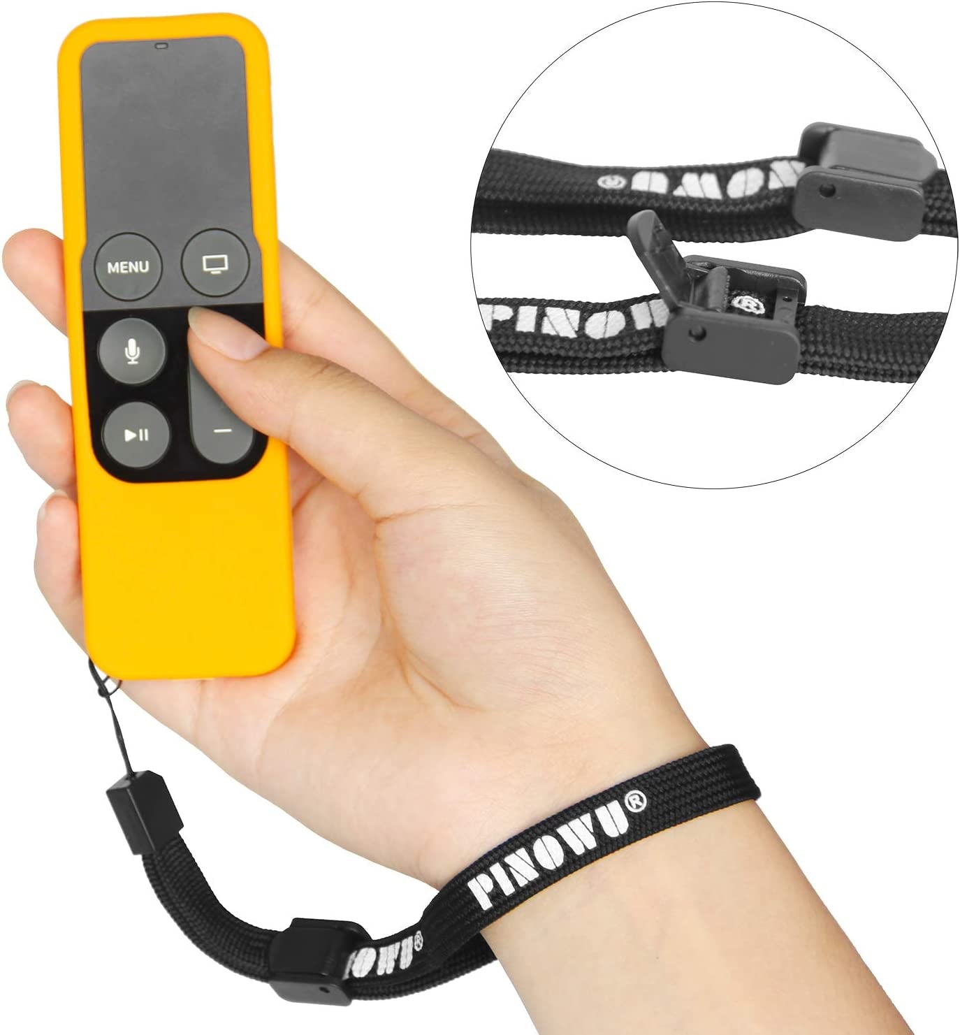 Pinowu Silicone Shockproof Sleeve Case for Apple TV 4K Remote Control - 2 Pack (Orange & Turquoise) - Lightweight & Compatible Design