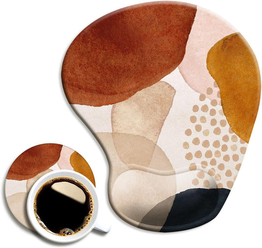 Stylish DOOKE Ergonomic Mouse Pad with Wrist Support & Coaster - Ultimate Comfort for Home Office & Study