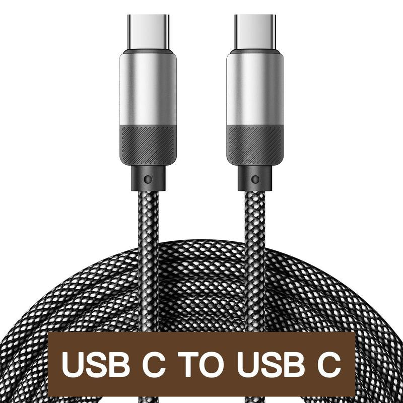 Fast Charge Magnetic Charging Cable with USB A, Type C, Lightning60W Fast Charging Anti-Tangle for Iphone 16/15, Ipad Pro, Samsung and Laptops