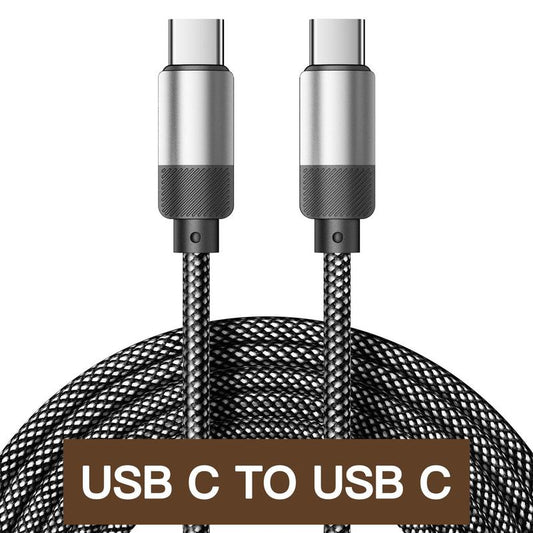 Fast Charge Magnetic Charging Cable with USB A, Type C, Lightning60W Fast Charging Anti-Tangle for Iphone 16/15, Ipad Pro, Samsung and Laptops