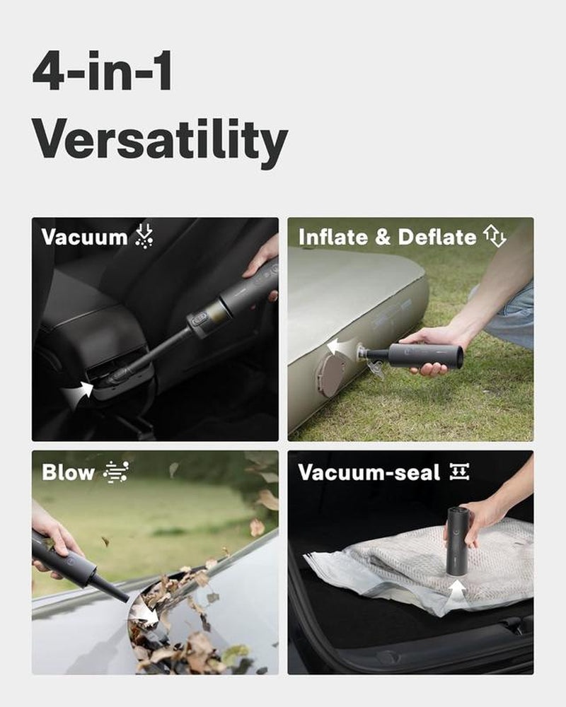 【Deals for You Days】Hoto Handheld Car Vacuum Cleaner Cordless 4-In-1 Portable Mini with 20000Pa Strong Suction Electric Compressed Air Duster Blower for Car Desk Computer Keyboard Home Office Cleaning
