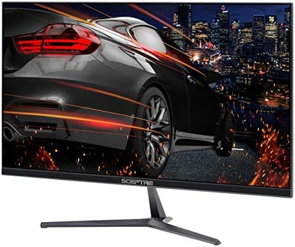 Sceptre E255B-1658A 25" FHD 1080P 165Hz 144Hz 1Ms AMD Freesync Gaming LED Monitor 2X HDMI 2.0 1X Displayport RTS FPS Build-In Speakers, Machine Black, Metallic Black