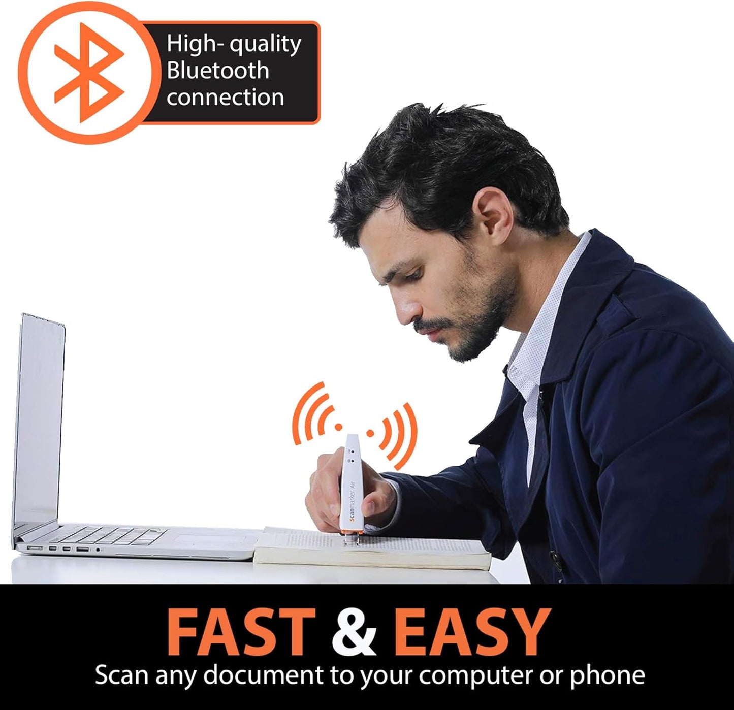 Scanmarker Air: The Ultimate Electronic Translation & Reading Pen for Students, Professionals, and Dyslexia – Compatible with Mac, Windows, iOS & Android (White)