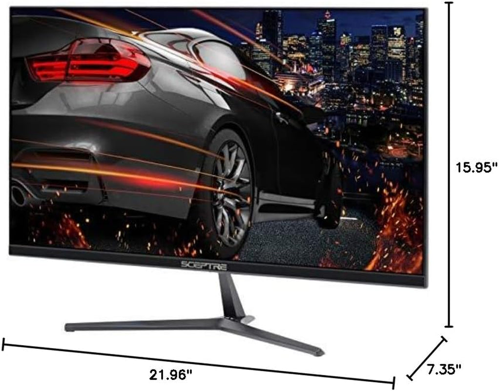 Sceptre E255B-1658A 25" FHD 1080P 165Hz 144Hz 1Ms AMD Freesync Gaming LED Monitor 2X HDMI 2.0 1X Displayport RTS FPS Build-In Speakers, Machine Black, Metallic Black