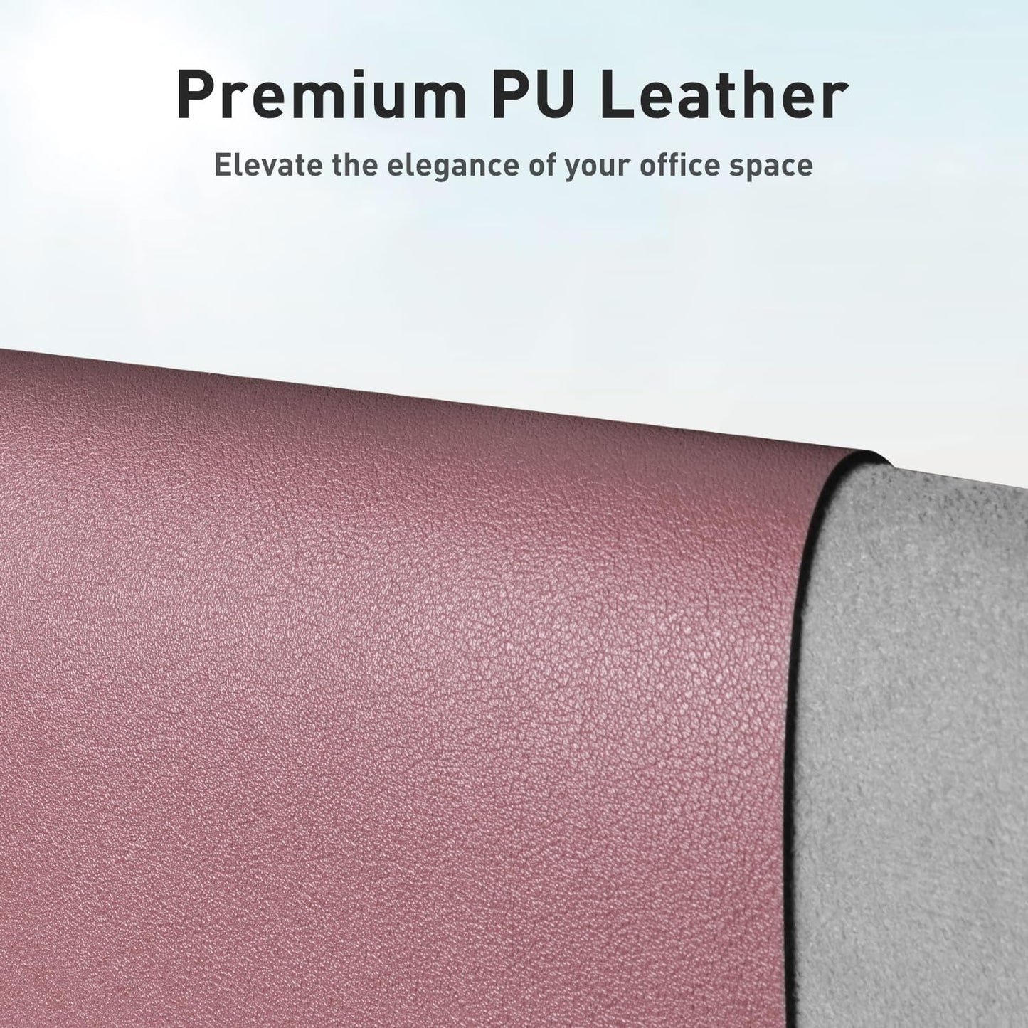 Elevate Your Workspace with a Chic Dark Pink Leather Desk Pad - Non-Slip, Waterproof & Perfectly Versatile (23.6" x 13.7")