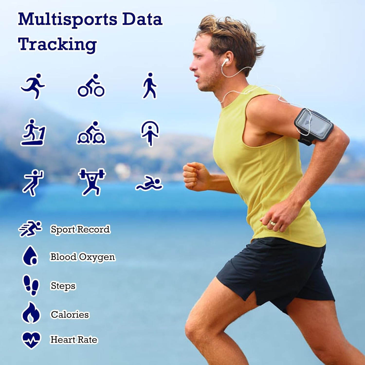 Light Gold Smart Health Tracker Ring - Waterproof Fitness Monitor with Heart Rate, Sleep Tracking, Air Gestures, and 7-Day Battery for iOS & Android (#12)