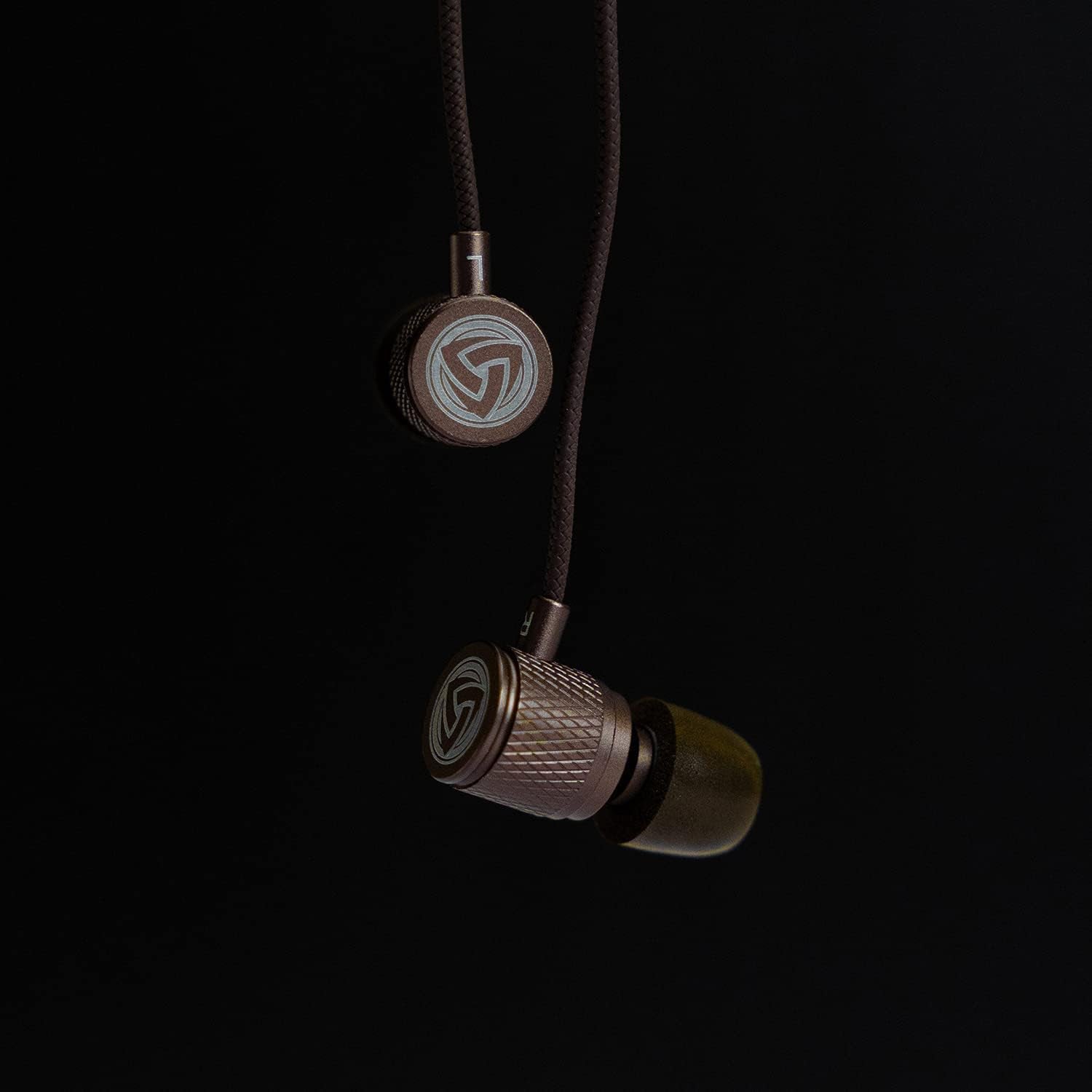 LUDOS Ultra Wired Earbuds - Comfortable Noise-Isolating Earphones with Microphone, Memory Foam for Kids & Adults, 5-Year Warranty, Perfect for iPhone & Samsung - Brown