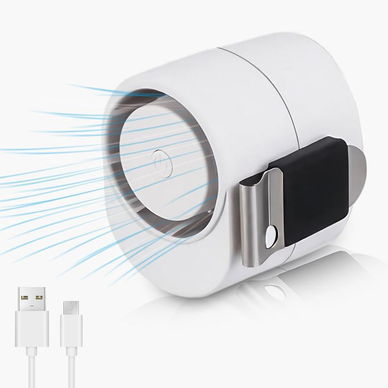 Portable Clip Mini Fan, 1600Mah Battery ,Turbo Handheld Cooling Fan Wearable Cooling Hat/Shirt/Belt Fan,Adjustable 3 Speed USB Rechargeable for Home Outdoor Camping Fishing (Summer Gift)