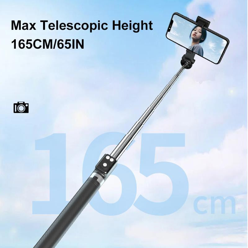 Multifunctional Selfie Stick, USB Rechargeable Retractable Phone Tripod with Dual Beauty Fill Lights, Selfie Stick with BT Remote Control for Live Streaming, Smartphone Cellphone Vlogging Kit