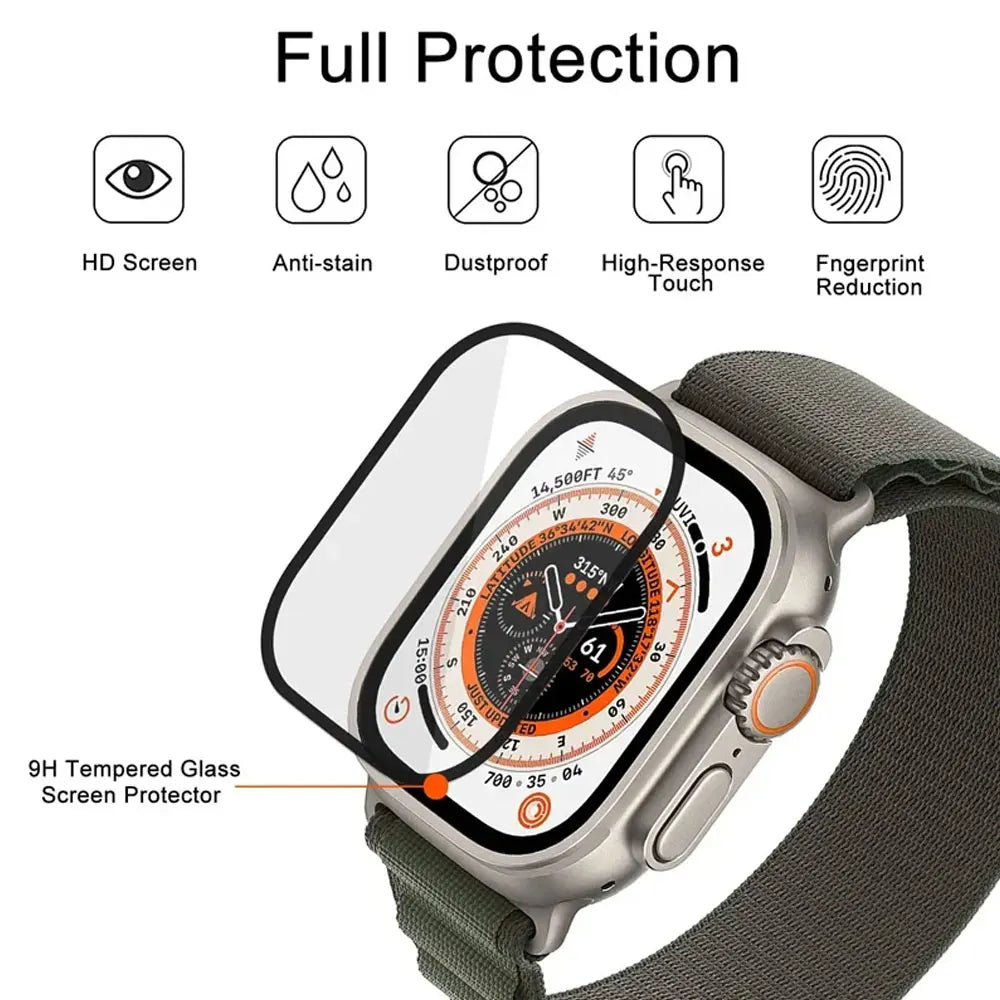 Premium 3D Screen Protector for Apple Watch Series 9/8/7/6/5/4/SE/Ultra-2 (49mm, 41mm, 45mm, 40mm, 44mm) - Enhanced Protection Film Accessories