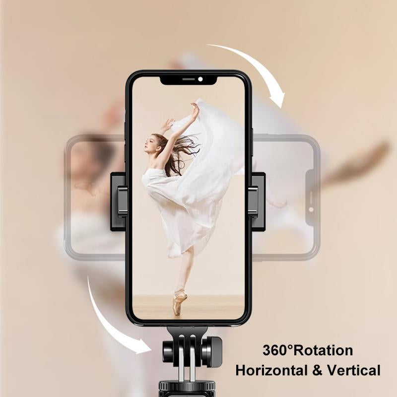 Multifunctional Selfie Stick, USB Rechargeable Retractable Phone Tripod with Dual Beauty Fill Lights, Selfie Stick with BT Remote Control for Live Streaming, Smartphone Cellphone Vlogging Kit