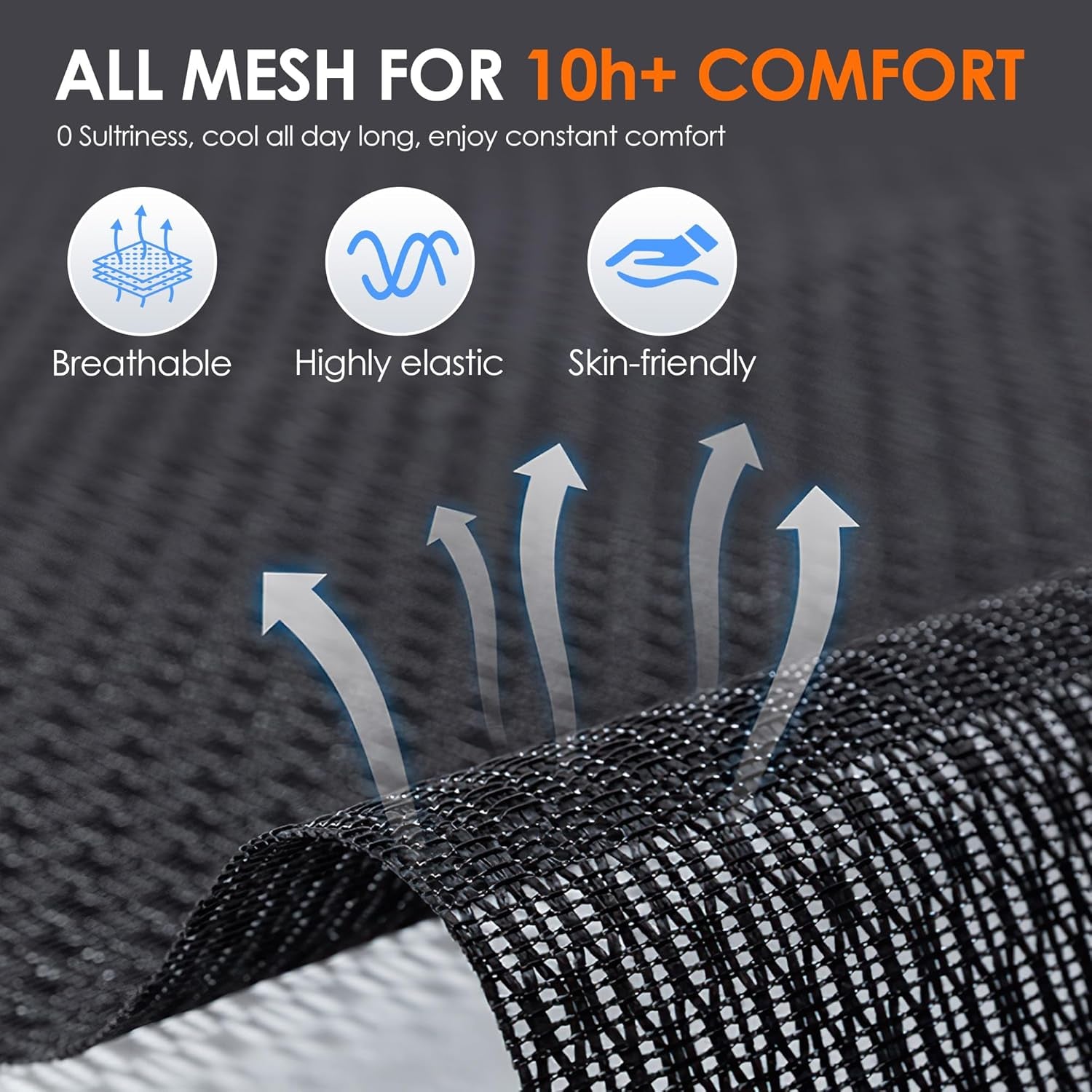 GABRYLLY Adjustable Ergonomic Mesh Office Chair with Folding Armrest & 2D Headrest - Comfortable Black Swivel Task Chair for Home, Office, Business & Student (GY1108)