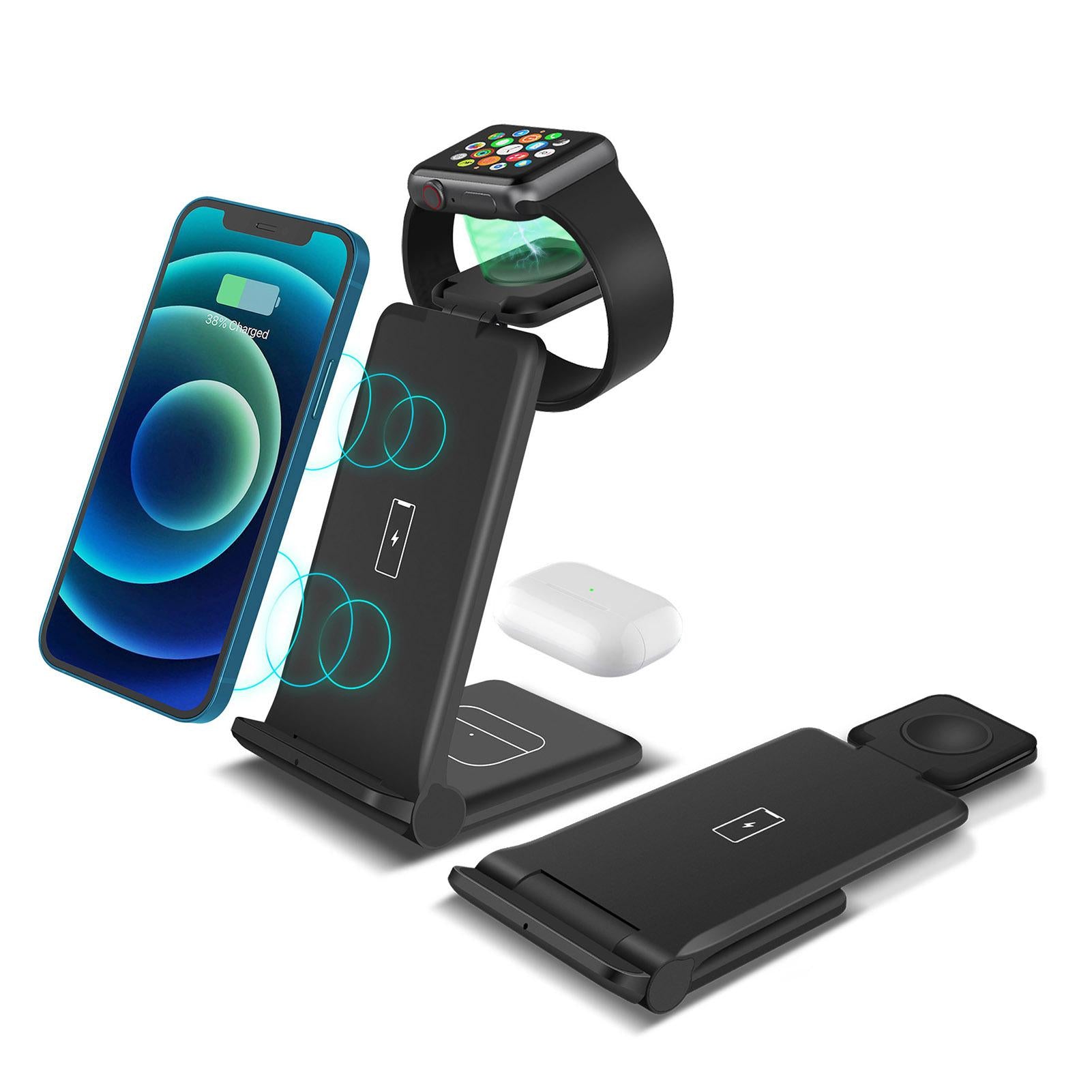 Ultimate 3-in-1 Wireless Charging Station - Fast Charging Stand for All Your Devices