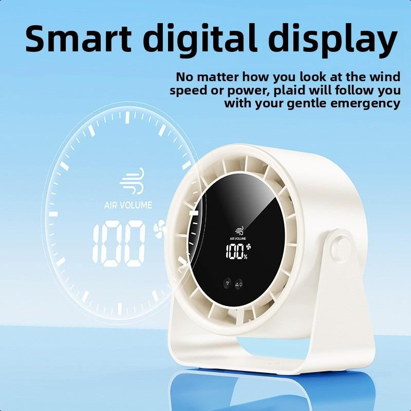 Turbo Desk Fan with USB Charging - High-Speed Air Circulation, Quiet & Portable for Home, Office, Kitchen