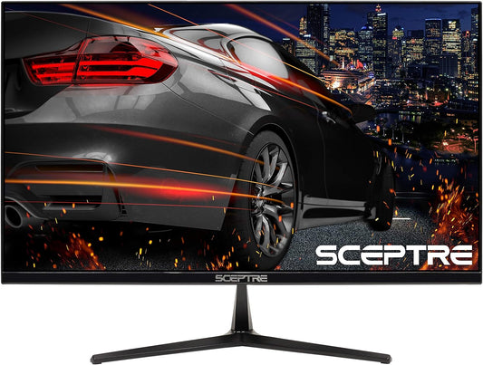 Sceptre E255B-1658A 25" FHD 1080P 165Hz 144Hz 1Ms AMD Freesync Gaming LED Monitor 2X HDMI 2.0 1X Displayport RTS FPS Build-In Speakers, Machine Black, Metallic Black