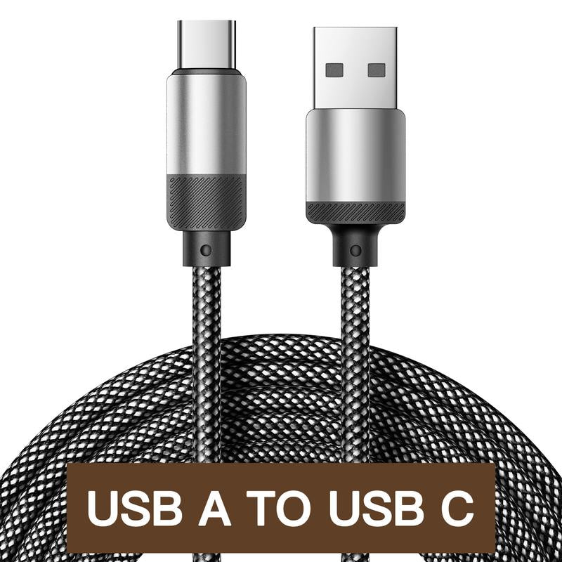 Fast Charge Magnetic Charging Cable with USB A, Type C, Lightning60W Fast Charging Anti-Tangle for Iphone 16/15, Ipad Pro, Samsung and Laptops