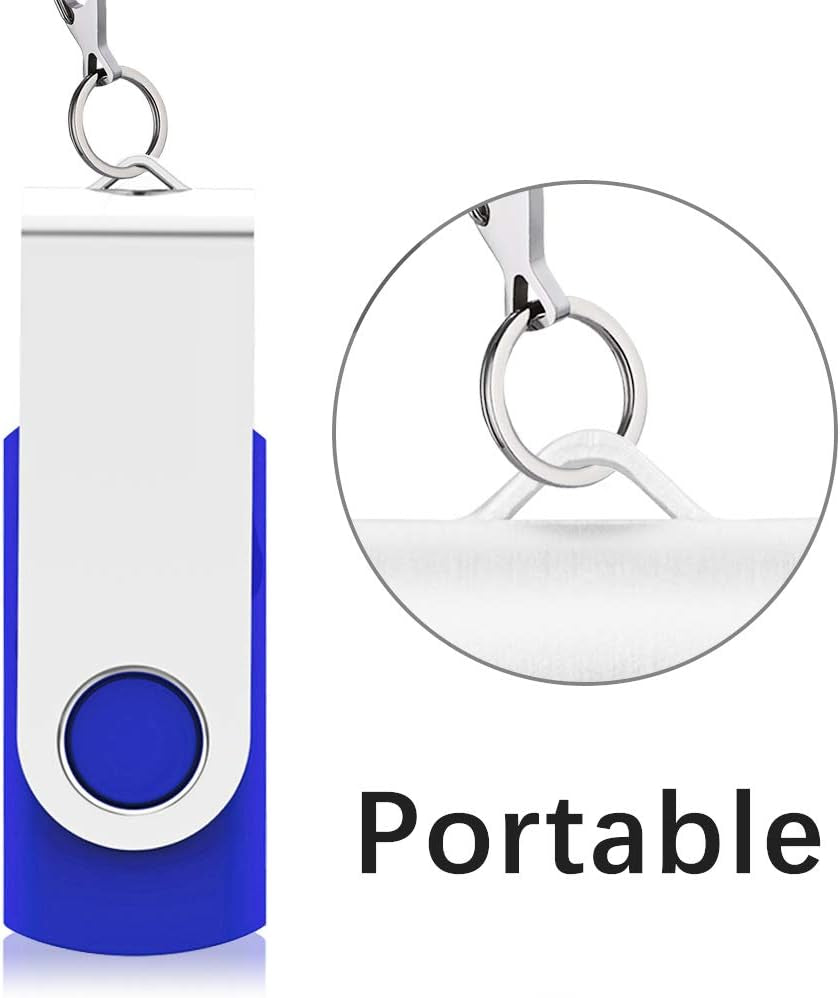 KEXIN 10-Pack 64GB USB 2.0 Flash Drives - Reliable & Stylish Blue Thumb Drives