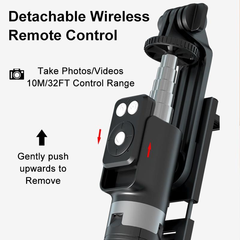 Multifunctional Selfie Stick, USB Rechargeable Retractable Phone Tripod with Dual Beauty Fill Lights, Selfie Stick with BT Remote Control for Live Streaming, Smartphone Cellphone Vlogging Kit