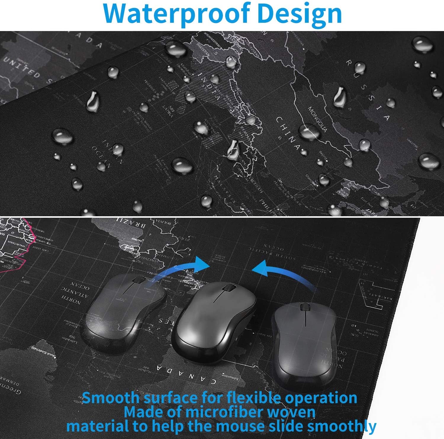 Extra Large Gaming Mouse Pad - 31.5"x11.8" - Non-Slip, Waterproof, Foldable - Ideal for Home, Office & Desktop - Sleek Black Design for Gamers