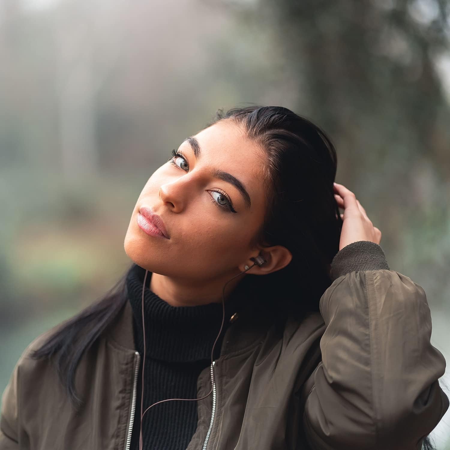 LUDOS Ultra Wired Earbuds - Comfortable Noise-Isolating Earphones with Microphone, Memory Foam for Kids & Adults, 5-Year Warranty, Perfect for iPhone & Samsung - Brown