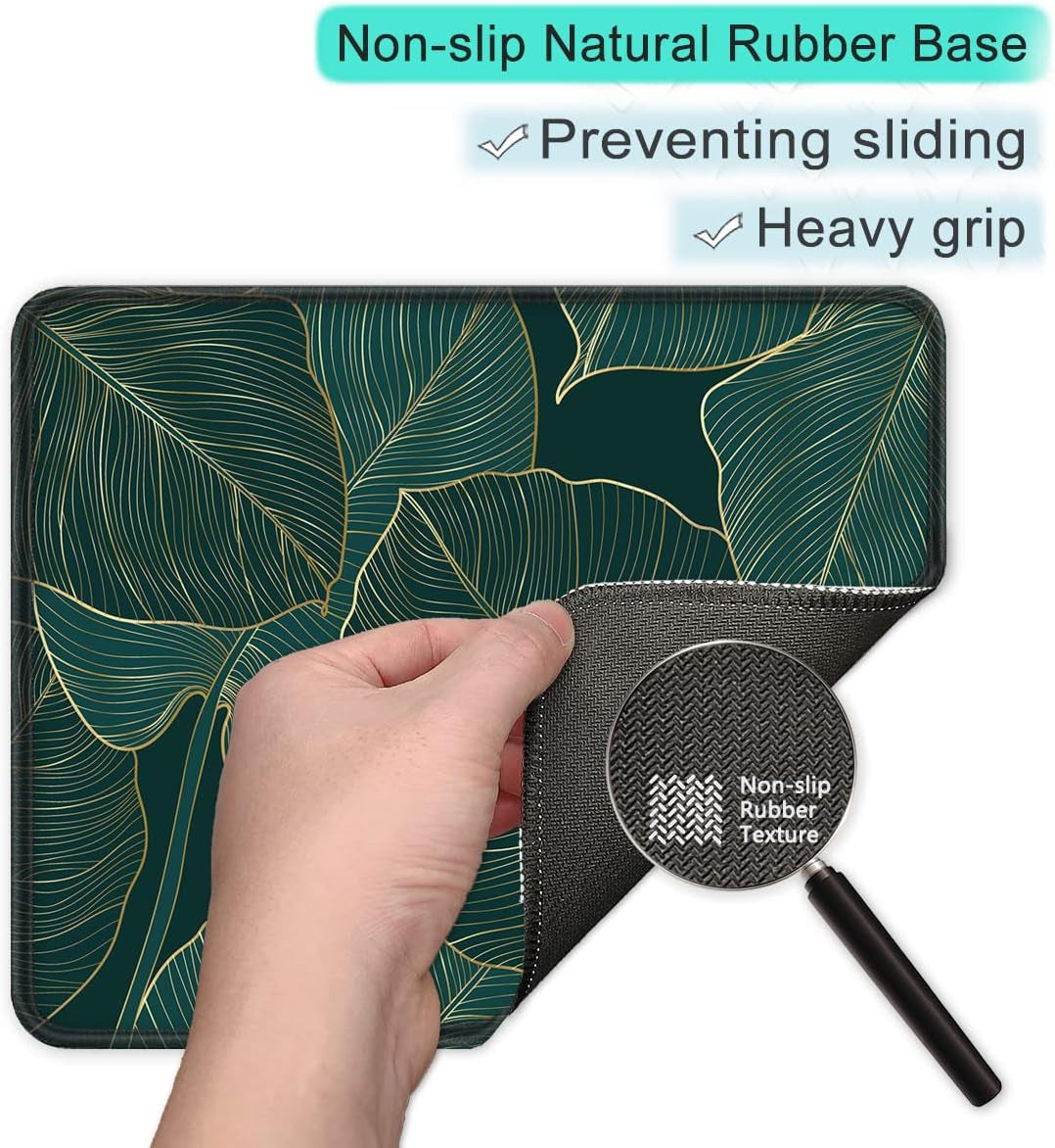 ITNRSIIET Premium Mouse Pad - Non-Slip Rubber Base, Waterproof & Washable, Precision Smooth Texture, Stitched Edge - Stylish 10.2"x8.3" Palm Design