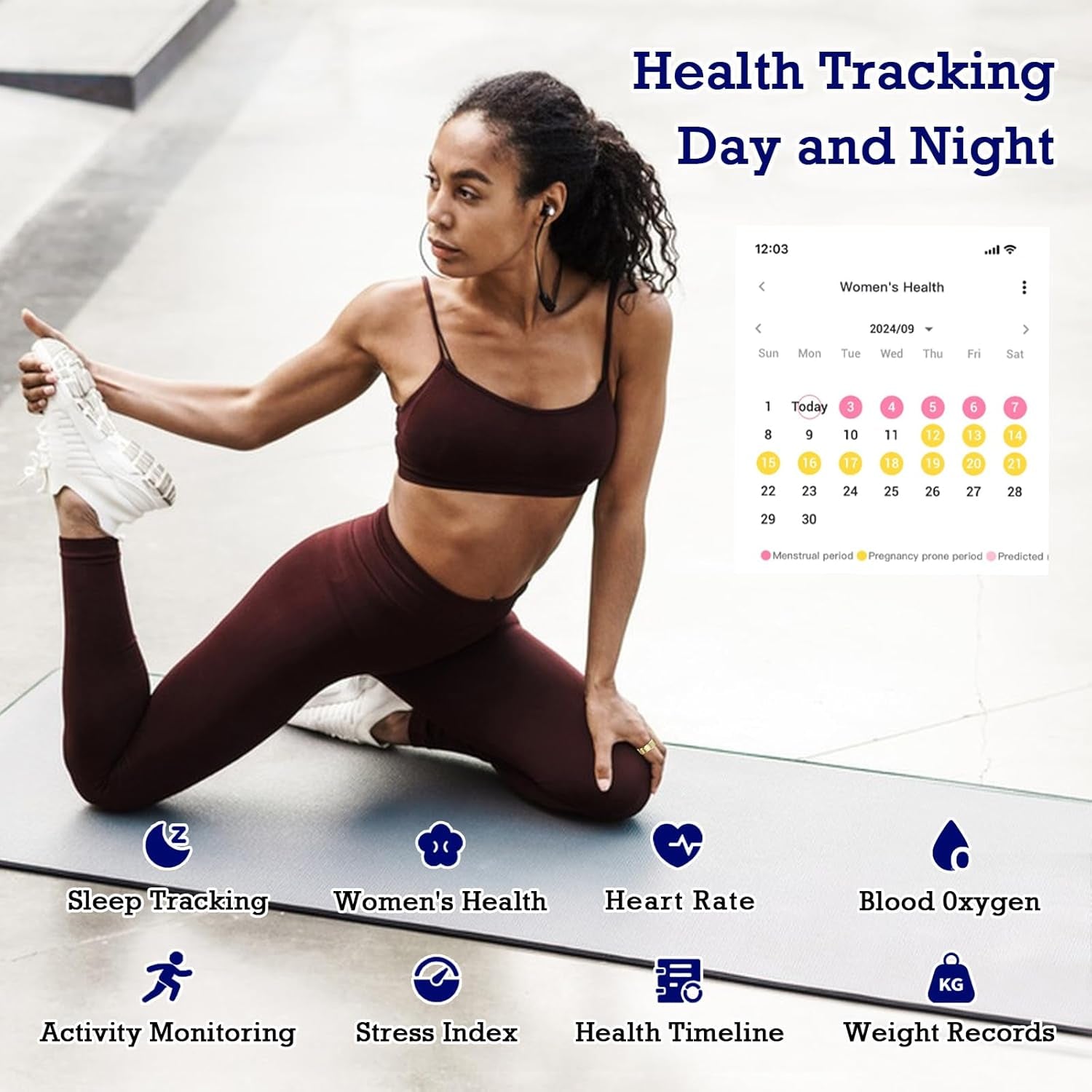 Light Gold Smart Health Tracker Ring - Waterproof Fitness Monitor with Heart Rate, Sleep Tracking, Air Gestures, and 7-Day Battery for iOS & Android (#12)