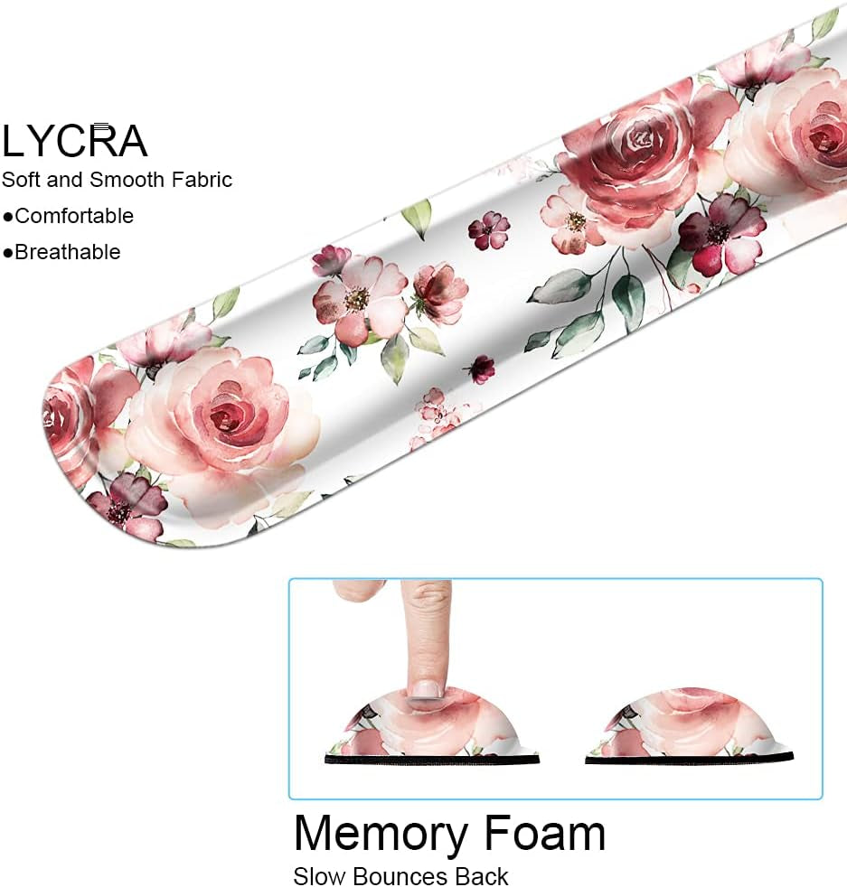 Ergonomic Peony Flower Mouse Pad & Memory Foam Wrist Rest Set – Ultimate Comfort & Pain Relief for Easy Typing