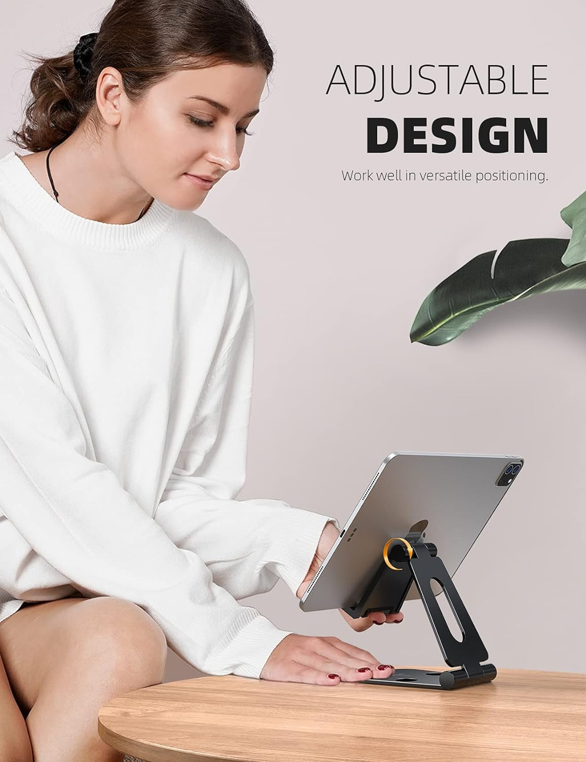 Lamicall Adjustable Phone & Tablet Stand - Versatile Foldable Dock for iPad, Switch & Smartphones (4-10 inches)