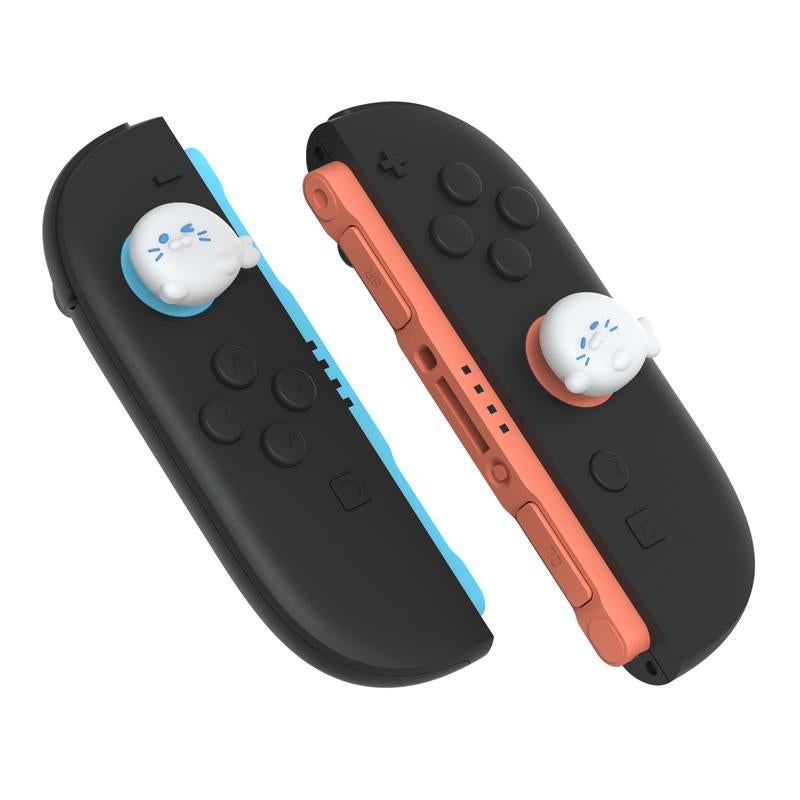 Playvital Thumb Grips for Nintendo Switch 2, Kawaii Silicone Thumbstick Caps for Joycon 2, Joystick Cover for Switch 2 Accessories - Cutie Seal Squad