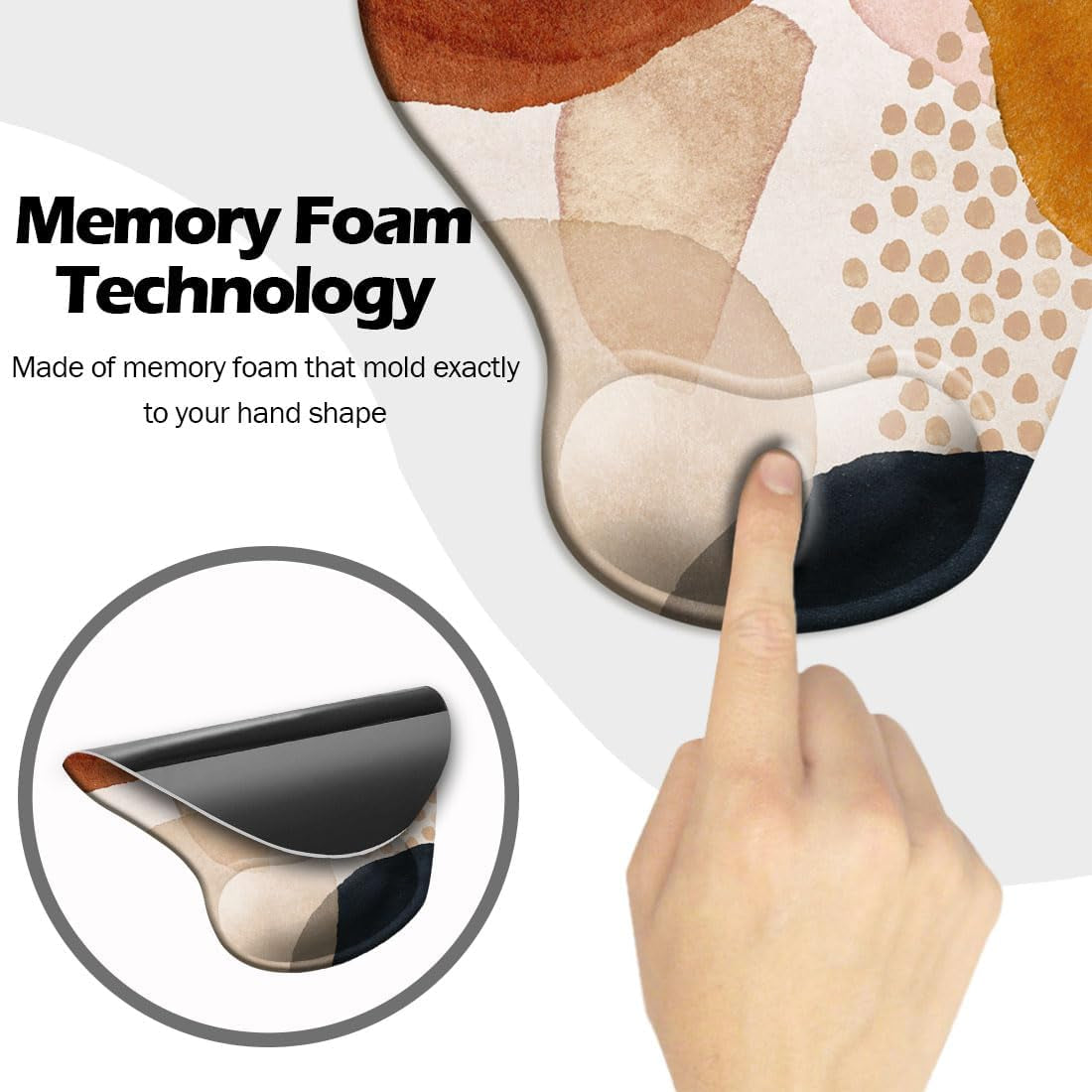 Stylish DOOKE Ergonomic Mouse Pad with Wrist Support & Coaster - Ultimate Comfort for Home Office & Study