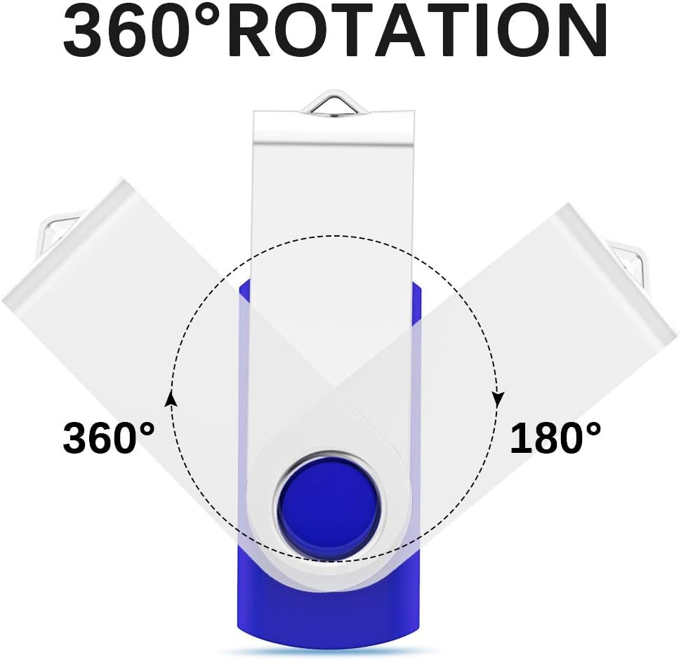 KEXIN 10-Pack 64GB USB 2.0 Flash Drives - Reliable & Stylish Blue Thumb Drives