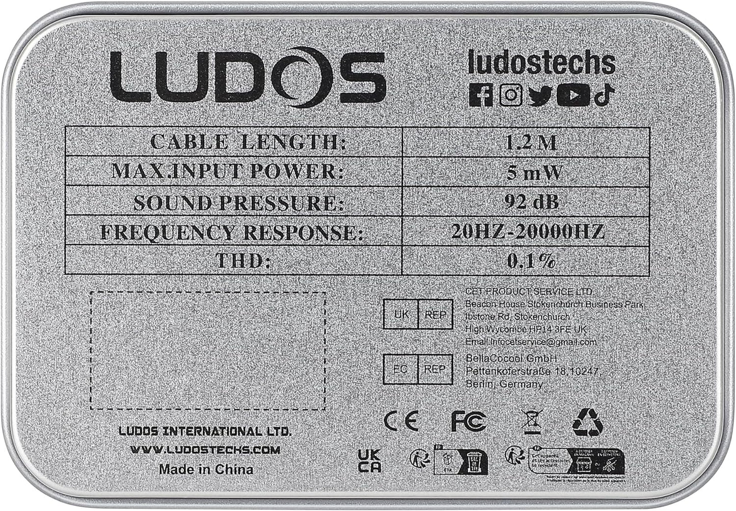 LUDOS Ultra Wired Earbuds - Comfortable Noise-Isolating Earphones with Microphone, Memory Foam for Kids & Adults, 5-Year Warranty, Perfect for iPhone & Samsung - Brown