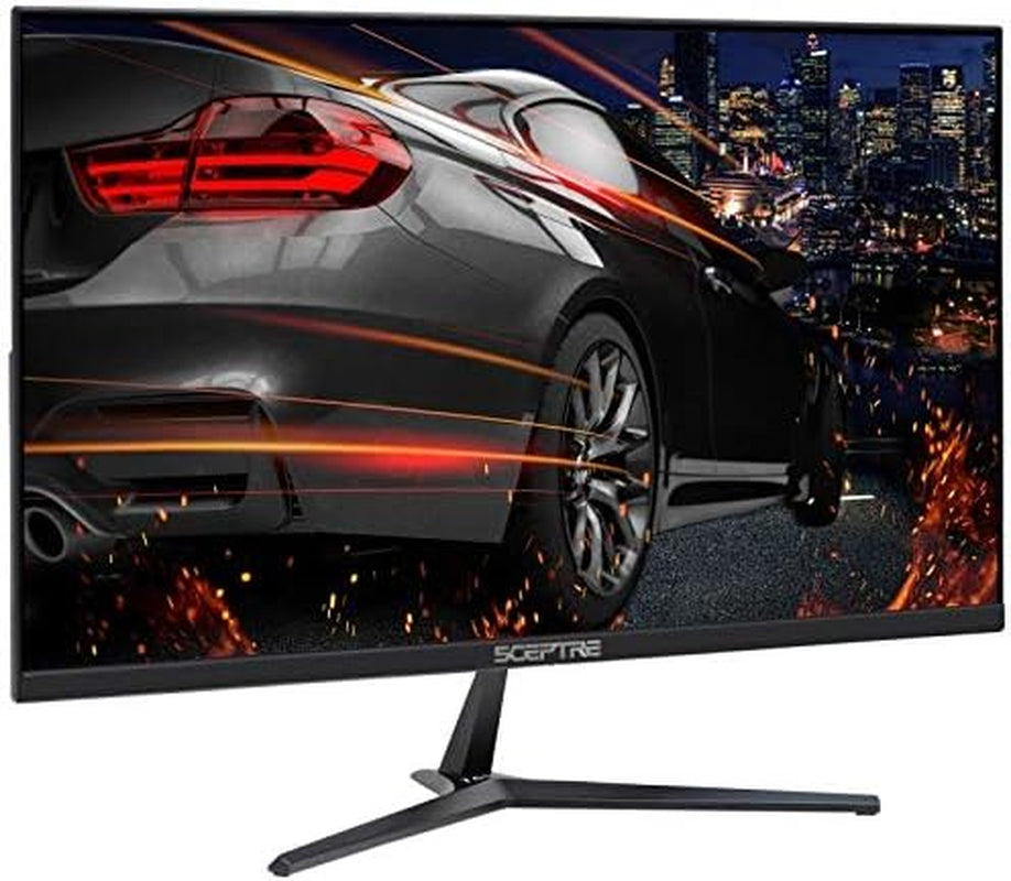 Sceptre E255B-1658A 25" FHD 1080P 165Hz 144Hz 1Ms AMD Freesync Gaming LED Monitor 2X HDMI 2.0 1X Displayport RTS FPS Build-In Speakers, Machine Black, Metallic Black