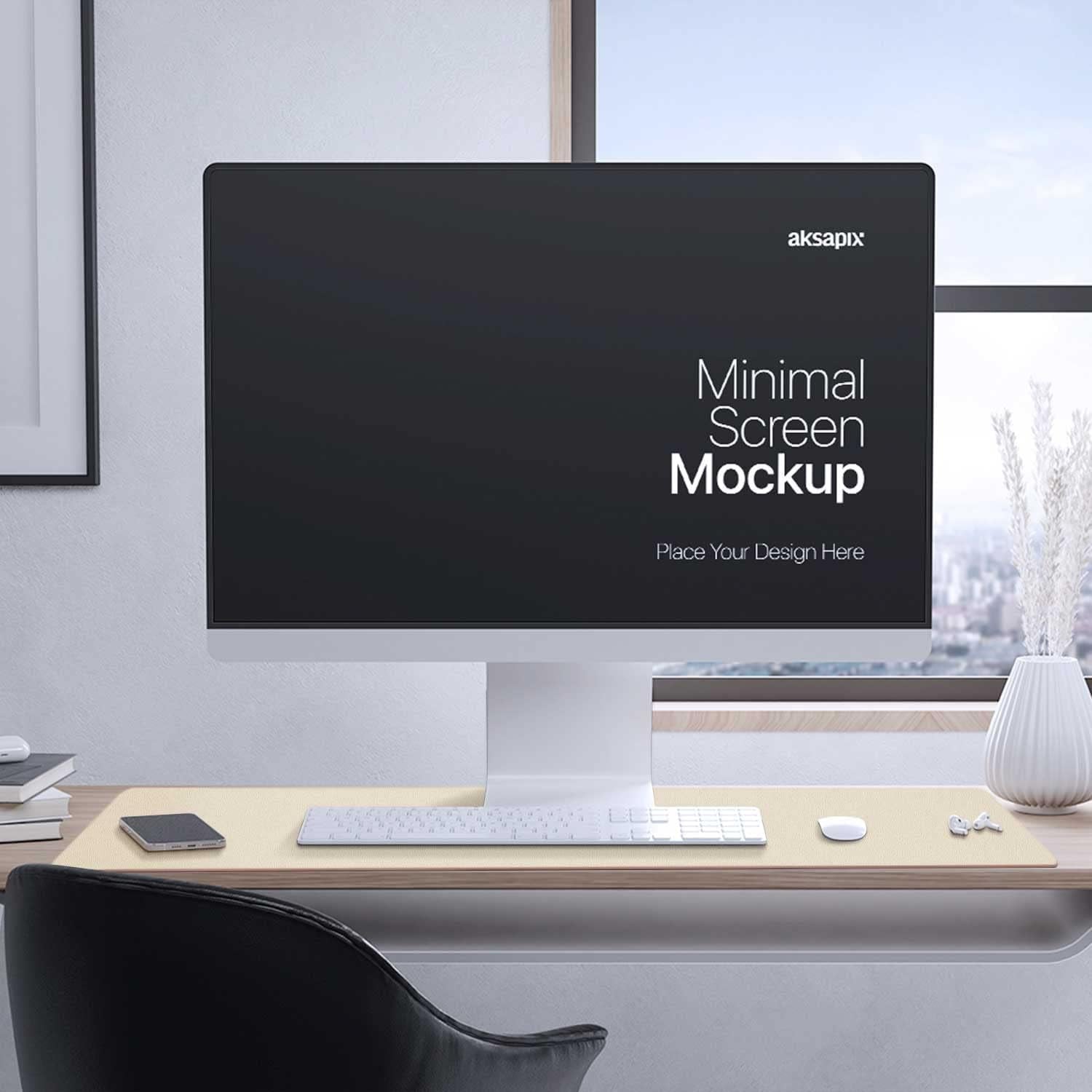 Aothia Extra Large Double-Sided PU Leather Desk Pad - Non-Slip Mouse Pad & Durable Desk Mat for Home/Office - Waterproof & Easy to Clean (31.5" X 15.7", Beige)