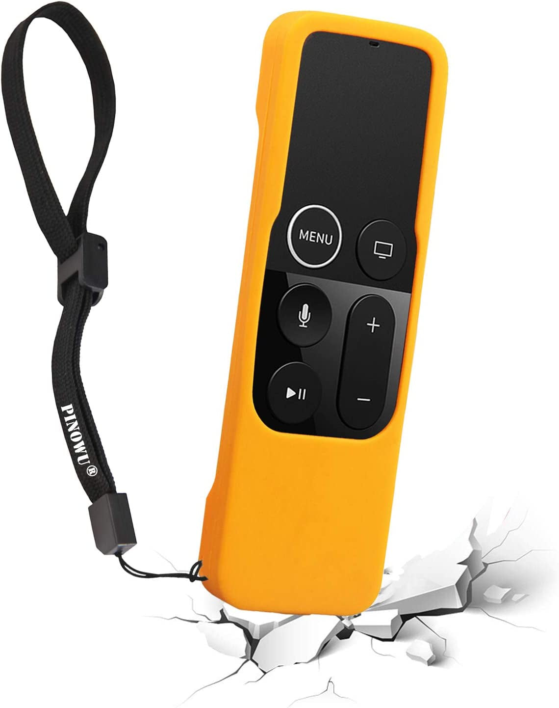 Pinowu Silicone Shockproof Sleeve Case for Apple TV 4K Remote Control - 2 Pack (Orange & Turquoise) - Lightweight & Compatible Design