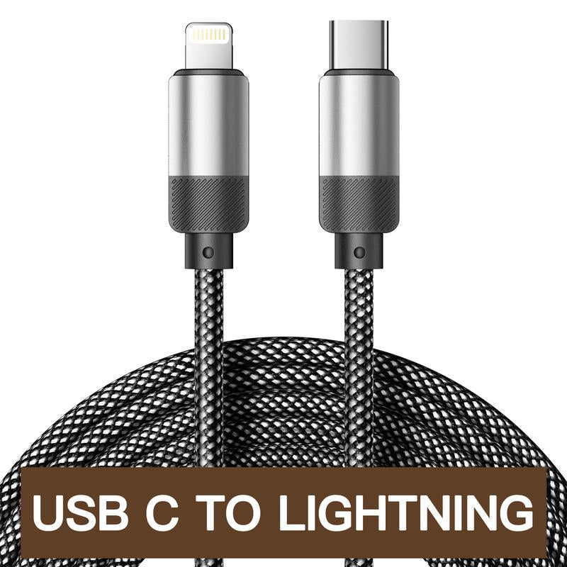 Fast Charge Magnetic Charging Cable with USB A, Type C, Lightning60W Fast Charging Anti-Tangle for Iphone 16/15, Ipad Pro, Samsung and Laptops