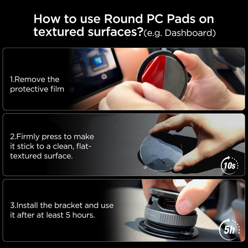 MSXTTLY Upgraded Vacuum Magnetic Car Phone Holder, Suction Cup 360° Rotating, Portable Stand for Car/Home/Office, Fit for All Iphone Iphone 11 and Above