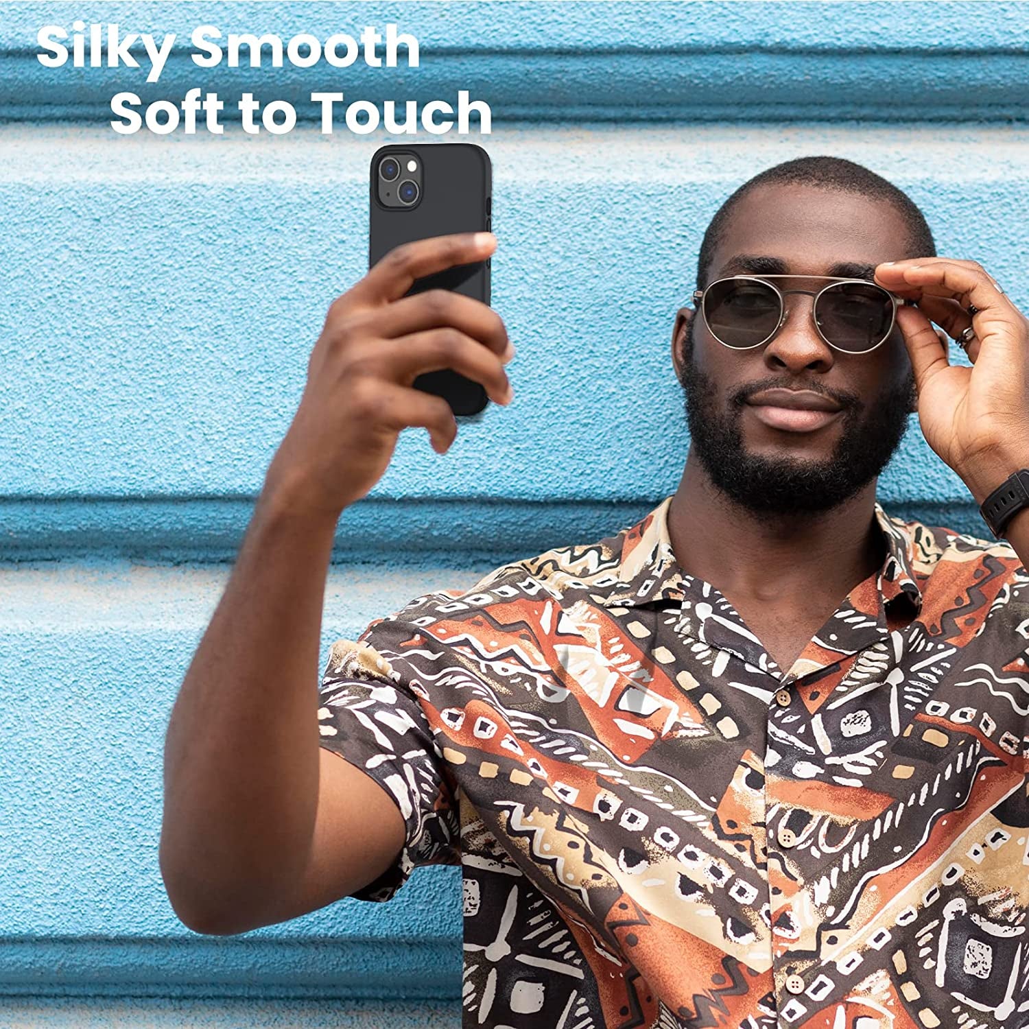 ORNARTO Black Shockproof Liquid Silicone Case for iPhone 13 - Ultimate Drop Protection & Stylish Design (6.1 Inch)