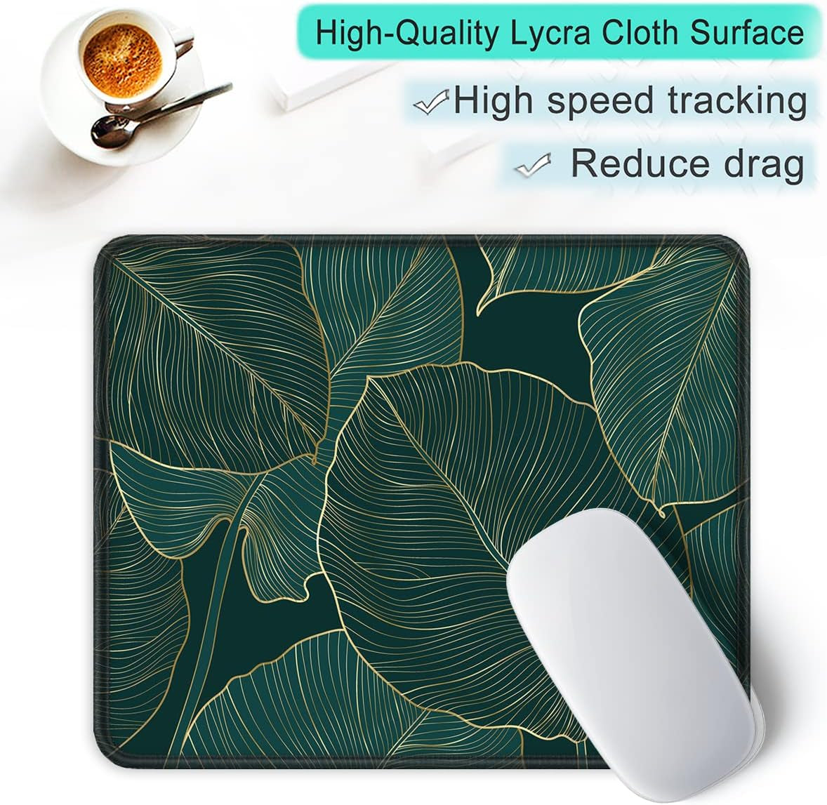 ITNRSIIET Premium Mouse Pad - Non-Slip Rubber Base, Waterproof & Washable, Precision Smooth Texture, Stitched Edge - Stylish 10.2"x8.3" Palm Design
