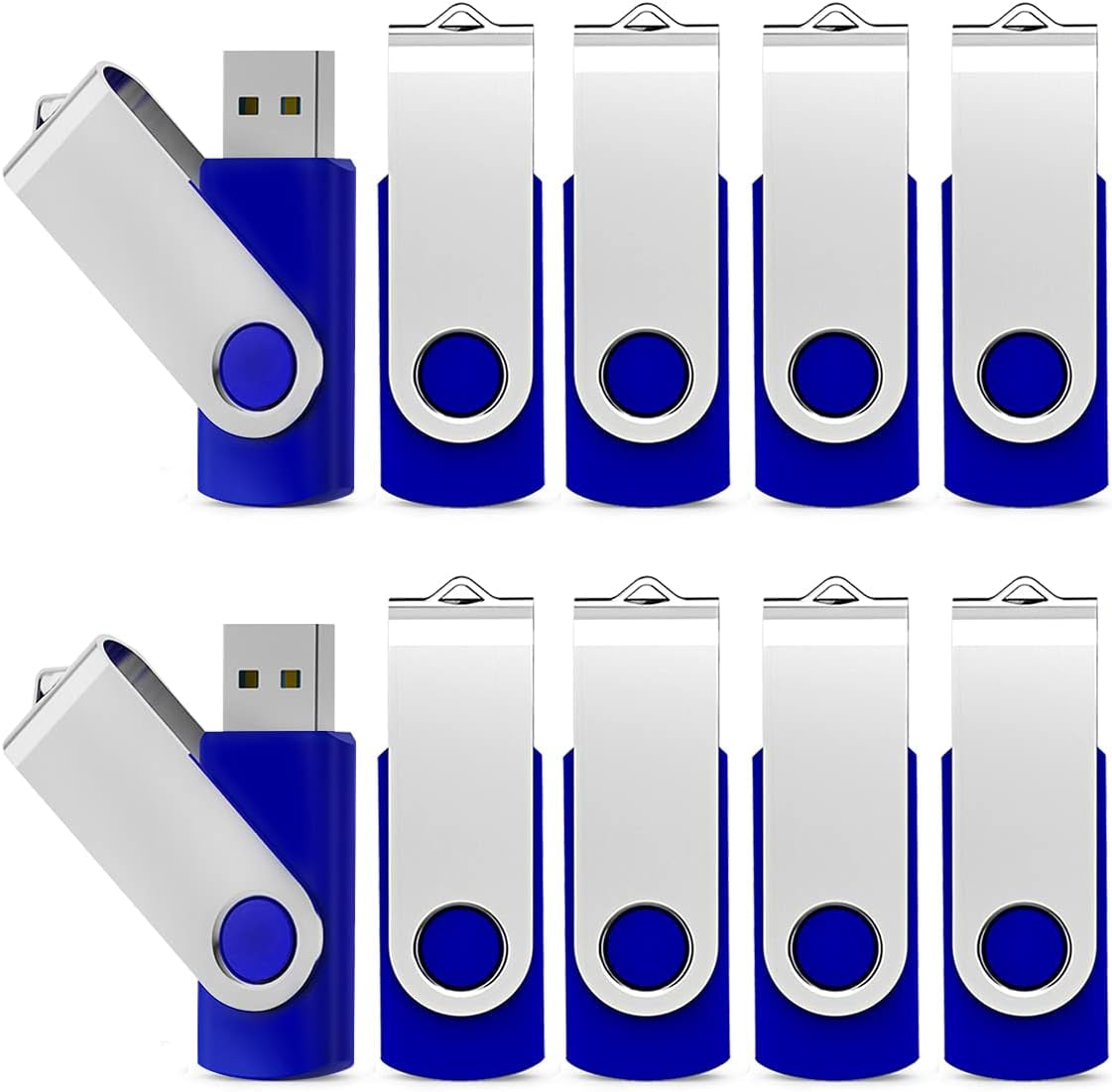 KEXIN 10-Pack 64GB USB 2.0 Flash Drives - Reliable & Stylish Blue Thumb Drives