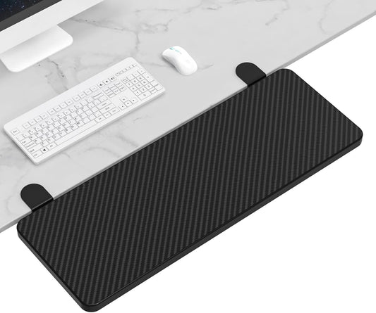 OUGIC Ergonomic Desk Extension Tray - 75x24cm Clamp-On Keyboard Drawer & Armrest Stand