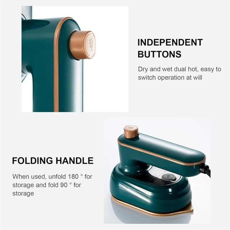 Portable Handheld Garment Steamer,Foldable Wet & Dry Use Steamlron,Household Folding Clothes Steamer for Home & Travel