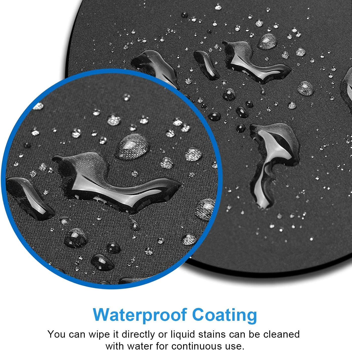 Vibrant Blue Watercolor Lotus Flower Round Mouse Pad - Stylish Non-Slip Rubber Base for Women, Perfect 7.9 Inch Personalized Mousepad for Laptop & Computer