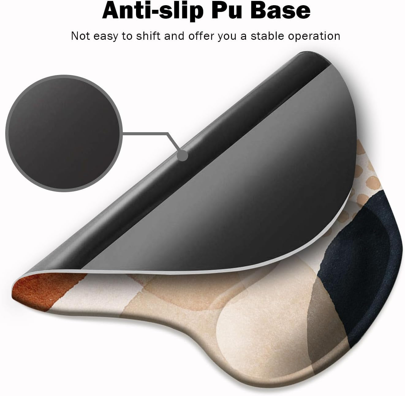 Stylish DOOKE Ergonomic Mouse Pad with Wrist Support & Coaster - Ultimate Comfort for Home Office & Study