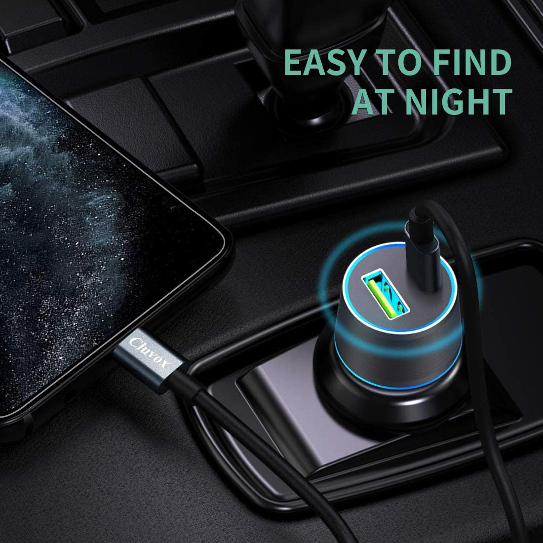 Cluvox 20W Fast Charging Dual USB Car Charger – Compatible with iPhone 16 Pro Max, iPad, Google Pixel, Samsung & More!