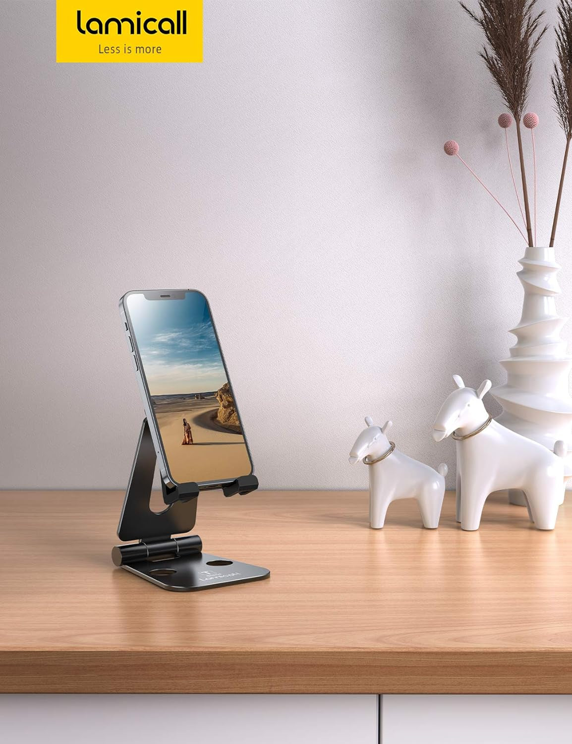 Lamicall Adjustable Phone & Tablet Stand - Versatile Foldable Dock for iPad, Switch & Smartphones (4-10 inches)